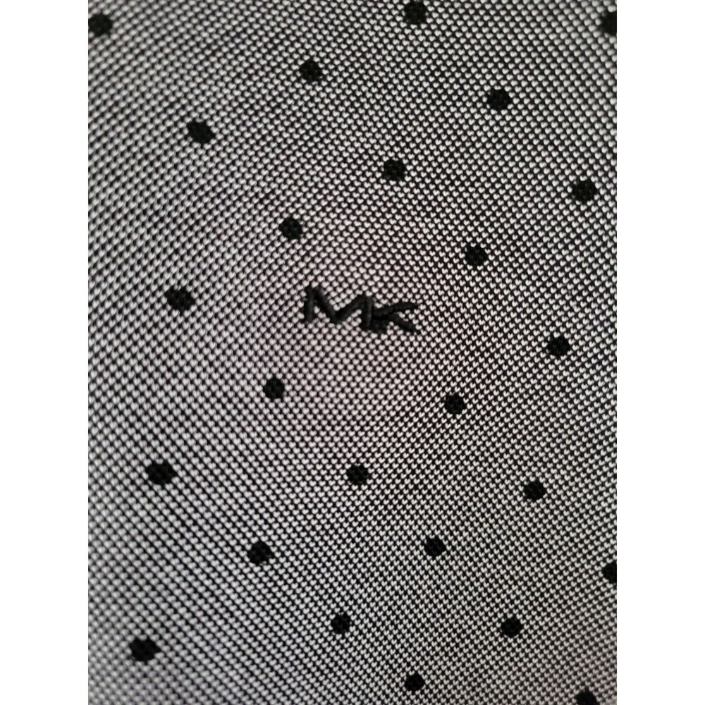Michael Kors Mens Polo Shirt L Gray Polka Dot Short Sleeve Button Designer NWT - Picture 10 of 13
